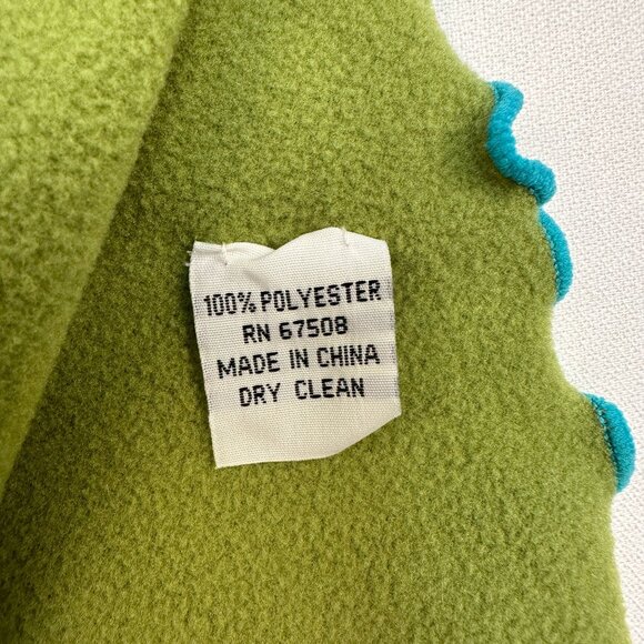 Scarf Gloves Headband 3 Piece Set ~ Green Blue Fleece Gloves Scarf Ear Warmers - Picture 6 of 8